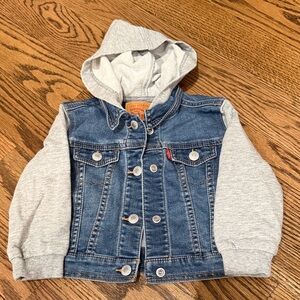 Levi's Kids Denim Jacket with Gray Hoodie